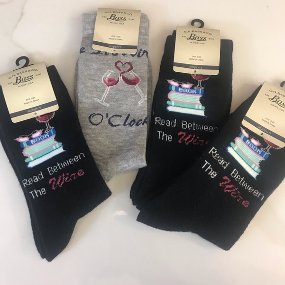 G.H. Bass & Co. Accessories - G.H. BASS & CO. 4 PACK OF WINE SOCKS NEW